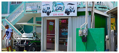 UnBelizeable Golf Cart Office